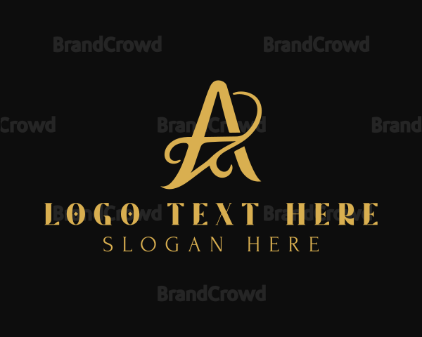 Interior Design Decor Letter A Logo