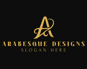 Interior Design Decor Letter A logo design