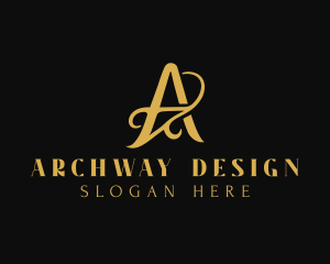 Interior Design Decor Letter A logo design