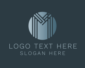 Typography - Circle Letter M Company logo design