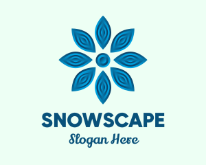 Snow - Blue Snow Flower logo design