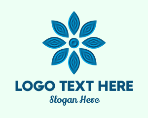 Event Styling - Blue Snow Flower logo design