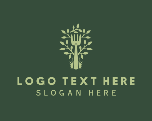 Plant Gardening Fork Logo