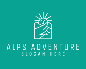 Alps - Sunshine Mountain Nature logo design