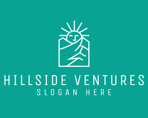 Hillside - Sunshine Mountain Nature logo design