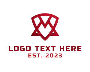 Cyber Security - Abstract Shield Triangle logo design
