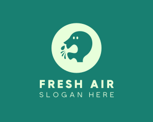 Breath - Virus Coughing Transmission logo design