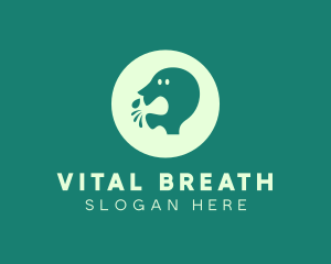 Virus Coughing Transmission logo design