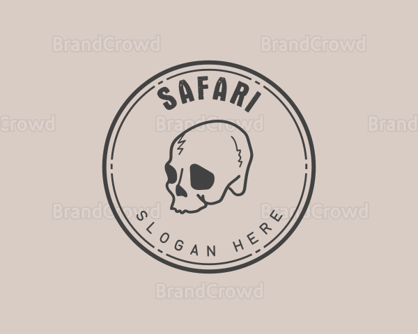 Scribble Skull Tattoo Logo