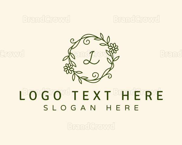 Elegant Floral Wreath Logo