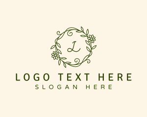 Elegant Floral Wreath Logo