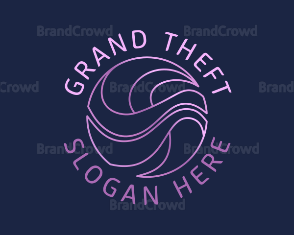 Modern Startup Wave Logo