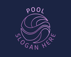 Aqua - Modern Startup Wave logo design