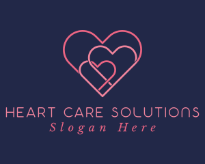 Love Couple Heart logo design