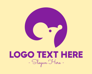 Children - Cute Purple Mouse logo design