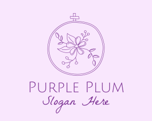 Purple - Purple Floral Embroidery logo design