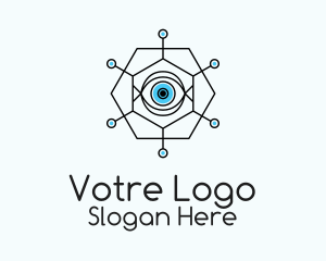 Linear Hexagon Eye  Logo