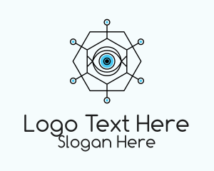 Linear Hexagon Eye  Logo
