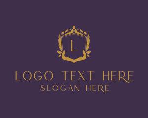 Hotel - Elegant Wreath Stylist logo design