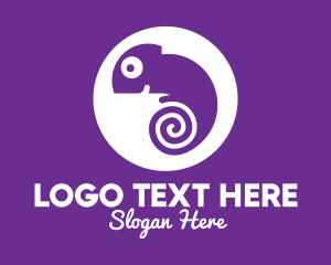 Zoo - Spiral Tail Chameleon logo design