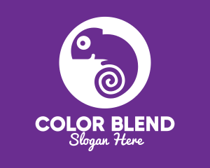 Chameleon - Spiral Tail Chameleon logo design