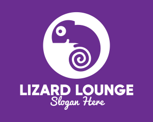 Spiral Tail Chameleon logo design