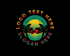 Ocean - Jamaican Beach Resort logo design