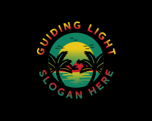 Jamaican Beach Resort logo design