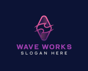 Wave Tech Developer logo design