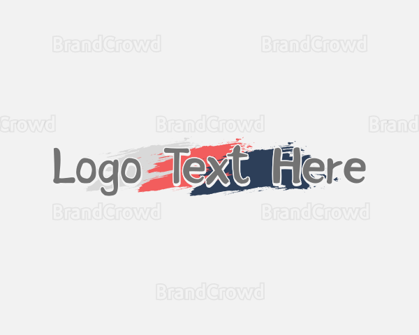 Brush Stroke Wordmark Logo