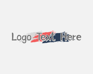 Handpaint - Brush Stroke Wordmark logo design