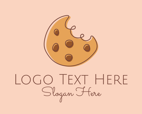 Eat - Chocolate Chip Cookie Bite logo design