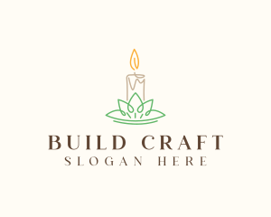 Lotus Flower Candle logo design