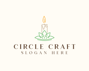 Lotus Flower Candle logo design