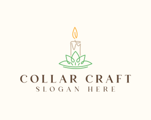 Lotus Flower Candle logo design