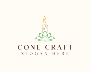 Lotus Flower Candle logo design