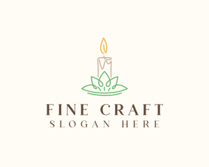 Lotus Flower Candle logo design