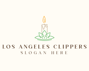 Scented - Lotus Flower Candle logo design