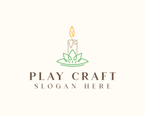 Lotus Flower Candle logo design