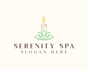 Relaxing - Lotus Flower Candle logo design