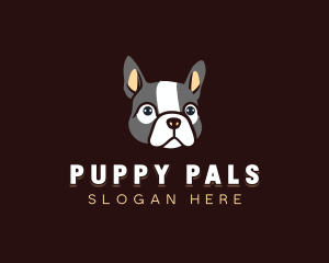 Bulldog Puppy Dog  logo design