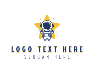 Astronaut - Star Astronaut Coach logo design