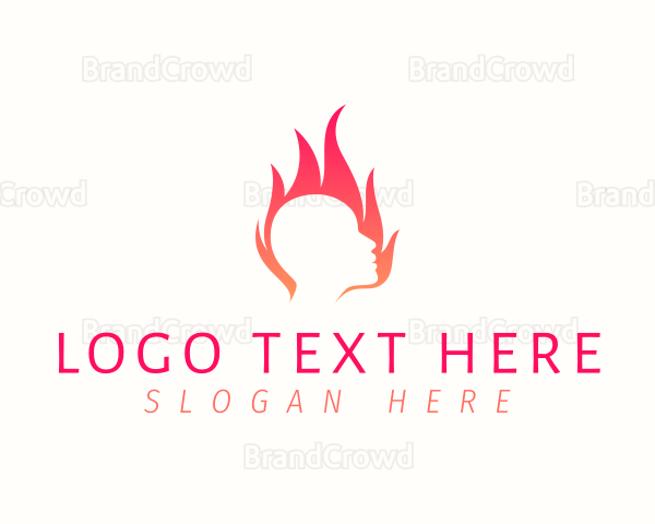 Human Flame Head Logo