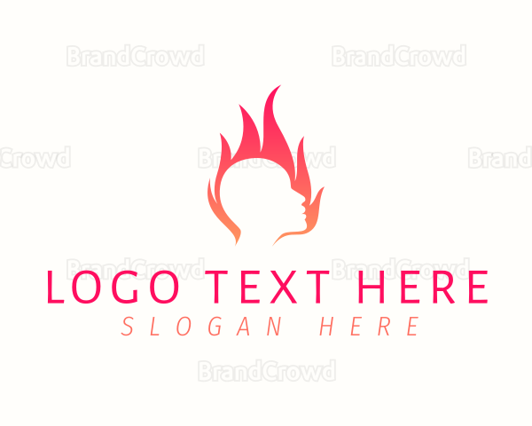 Human Flame Head Logo