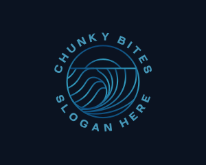 Wave Water Ocean logo design