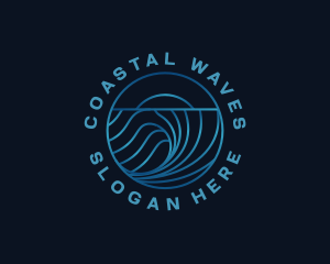 Wave Water Ocean logo design