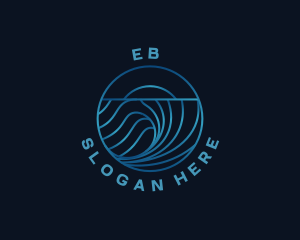 Surfing - Wave Water Ocean logo design