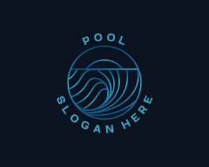 Wave Water Ocean logo design