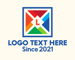 Art Gallery - Colorful Geometric Art Letter logo design