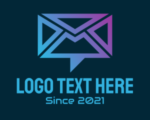 Mail Service - Chat Mail Envelope logo design